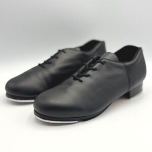 Capezio Cadence CG19 Black Leather Tap Shoes Tele Tone Taps Mens 8 Womens 10